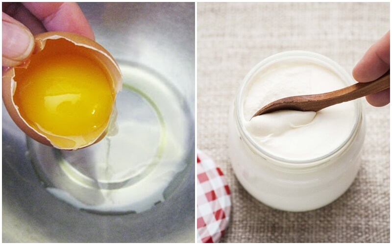 Sữa chua không đường và trứng gà có khả năng dưỡng trắng và làm mịn